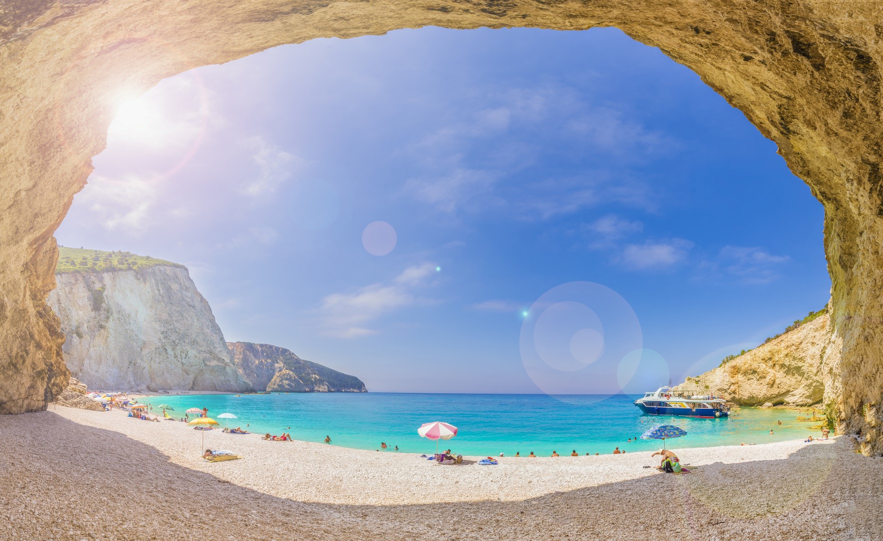 Porto Katsiki beach on the Ionian sea, Lefkada island, Greece.